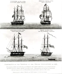 Porträts der Schiffe der Polarexpedition, 1818